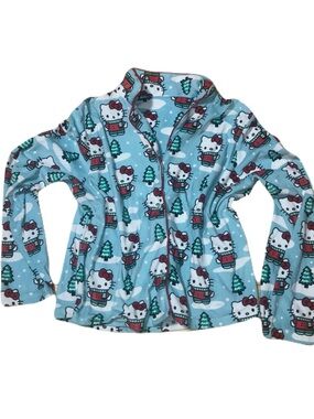 2 in stock Hello Kitty Blue Holiday Fleece Long Sleeve Top